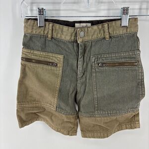 Stella McCartney Kid's Green Stretch Adjustable Waist Denim Shorts Size 10 Years